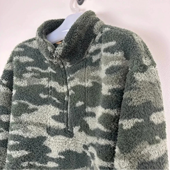 Koolaburra‎ by UGG Camo Cozy Sherpa 1/4 Zip Fuzzy Fleece Pullover XL - Picture 6 of 13